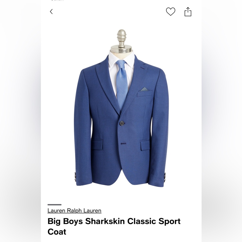 Awesome suit for boys. Worn only one time and it looks great. 14R